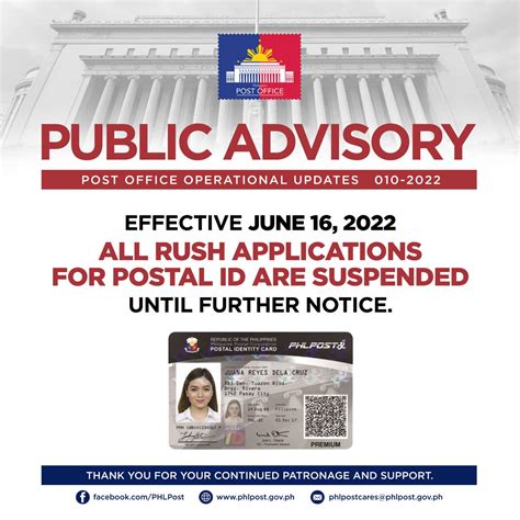 postal id suspended
